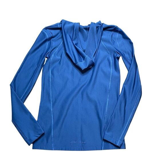 Under Armour ColdGear Blue Pullover Hoodie Size Medium - Picture 2 of 5